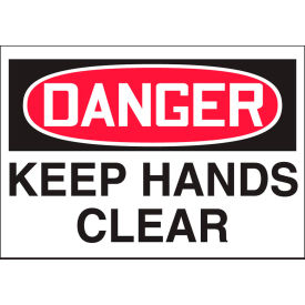 Accuform LEQM279XVE Danger Keep Hands Clear Label 5