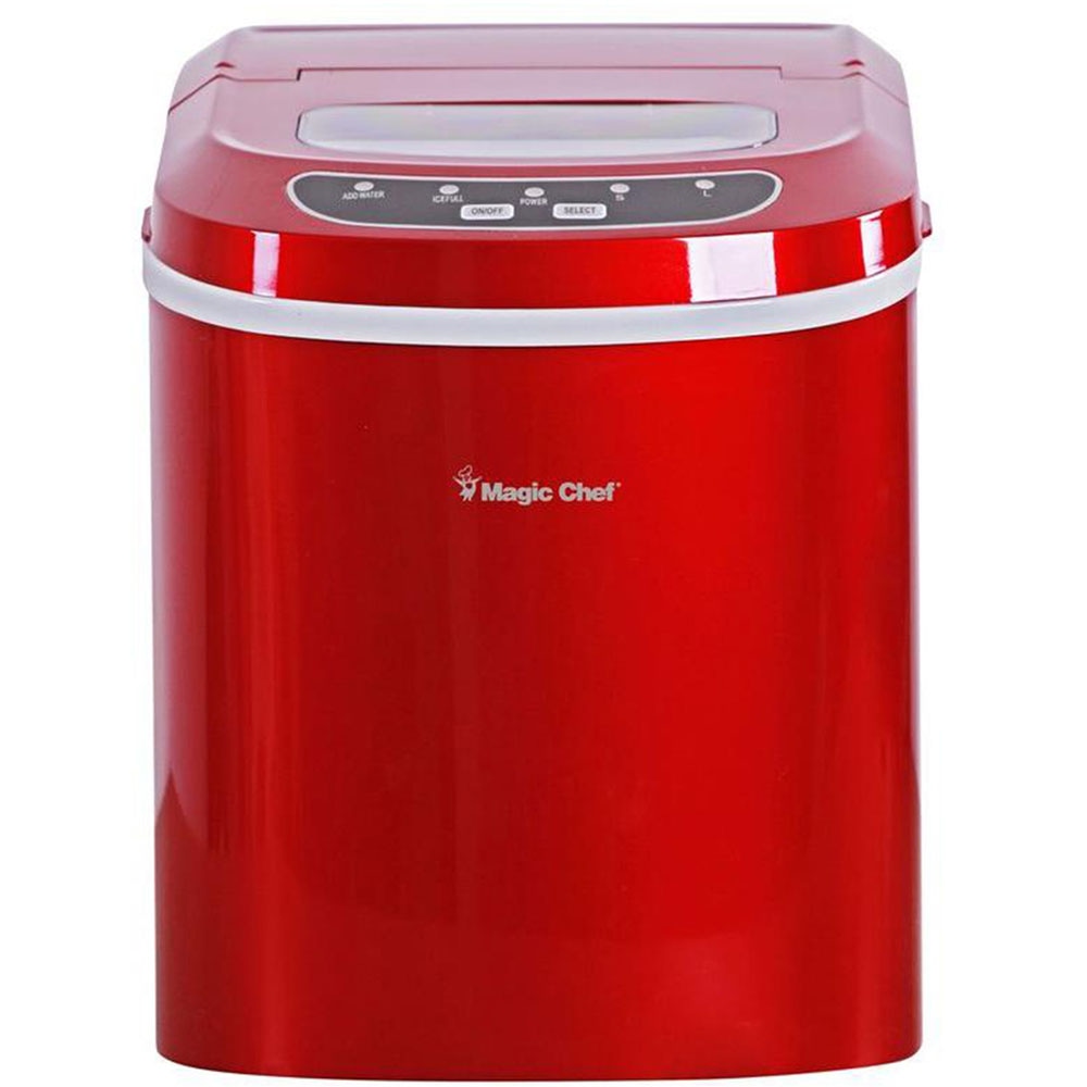 Magic Chef 27 Lb Portable Countertop Ice Maker, Red MPN:MCIM22R