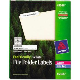 Avery® EcoFriendly Labels 2/3 x 3-7/16 White 1500/Pack 45366