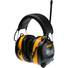 DeWALT® DPG15DW Earmuff With Digital AM/FM NRR 25dB Black/Yellow DPG15