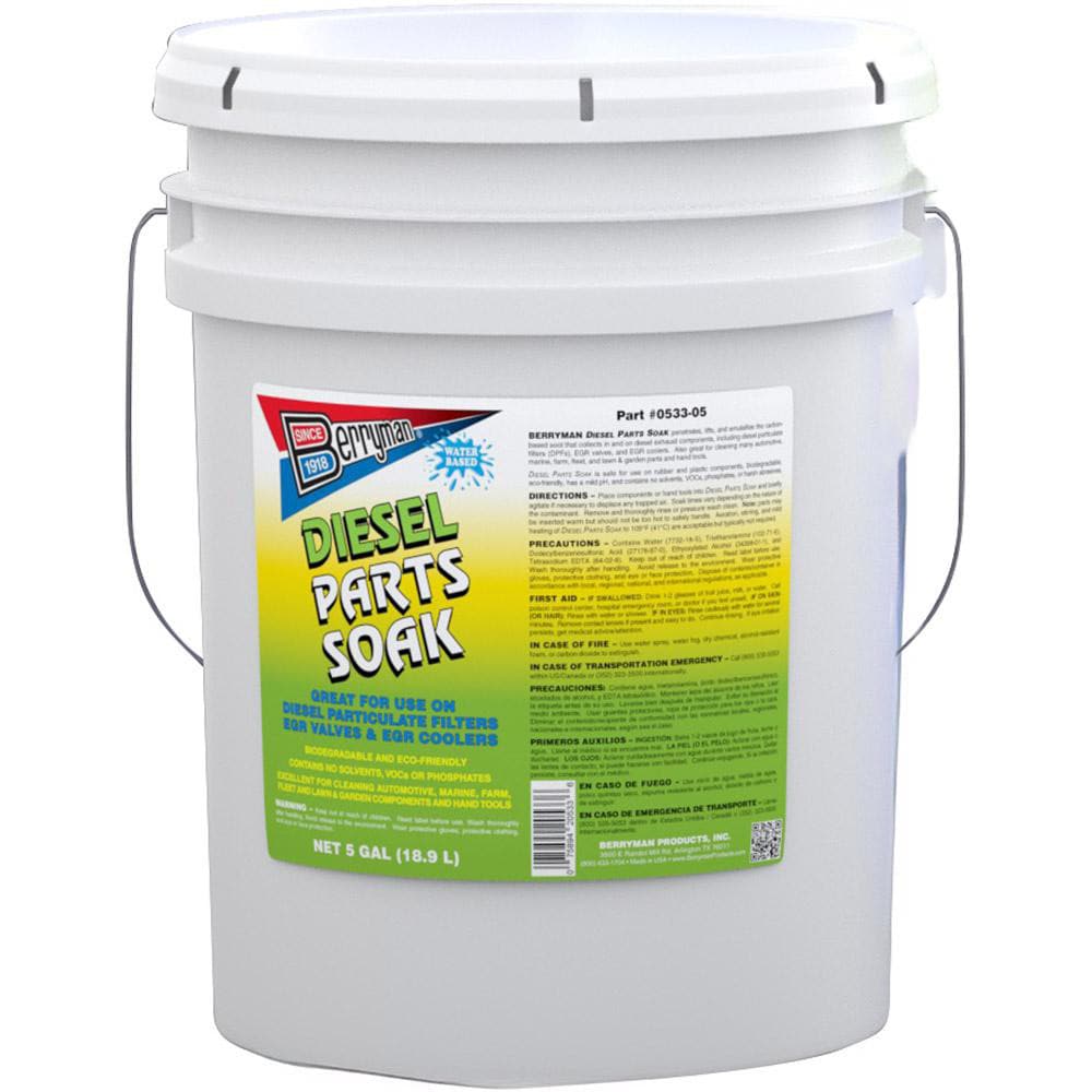 Automotive Cleaners & Degreaser, Product Type: Diesel Parts Soak - 5 Gal , Container Type: Pail , Container Size: 5 gal (Pail) , Flammability: Non-Flammable  MPN:0533-05