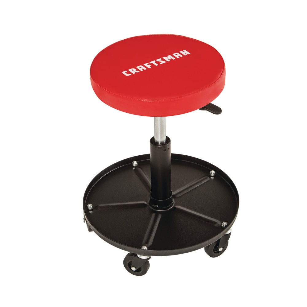 Adjustable Height Rolling Creeper Stool with Storage Tray MPN:93382