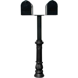 The Hanford Twin Post (No Support Brace) With Ornate Base & E1 Economy Mailbox HPNS2-700-E1