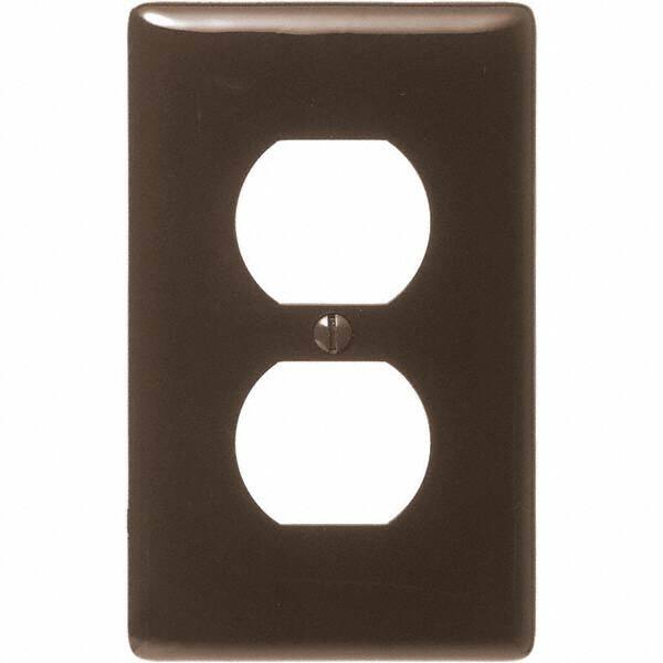 Wall Plates, Wall Plate Type: Outlet Wall Plates , Color: Brown , Wall Plate Configuration: Duplex Outlet , Material: Thermoplastic , Shape: Rectangle  MPN:P8