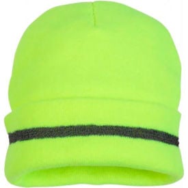 Pyramex® RH1 Knit Cap with Reflective Strip One Size Hi-Vis Lime RH110