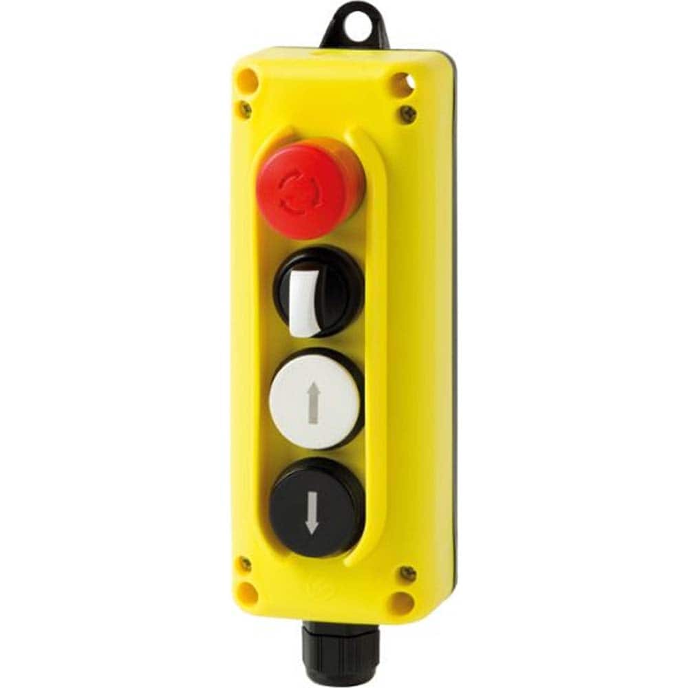 Pushbutton Switch Accessories, Switch Accessory Type: Pushbutton Operator, Emergency Stop , For Use With: Hoists, Cranes , Pushbutton Type: Flush  MPN:TLP4.E