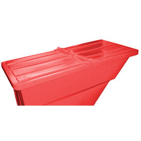 Hinged Lid for 1-7/10 Cu. Yd. Plastic Self-Dumping Hopper Red 1.7 LID RED