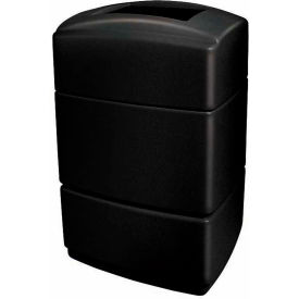 PolyTec™ Rectangular Waste Container Black 40 Gallon 733101