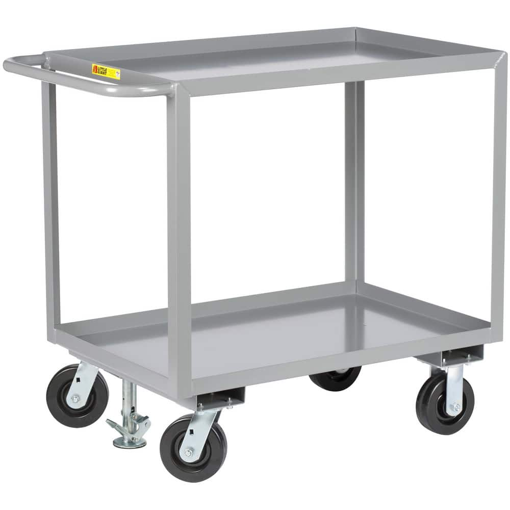 Carts, Cart Type: Heavy-Duty Shelf Truck , Caster Type: 2 Rigid, 2 Swivel , Material: Steel , Length (Inch): 53-1/2 , Height (Inch): 36  MPN:2GL-2448-6PHFL