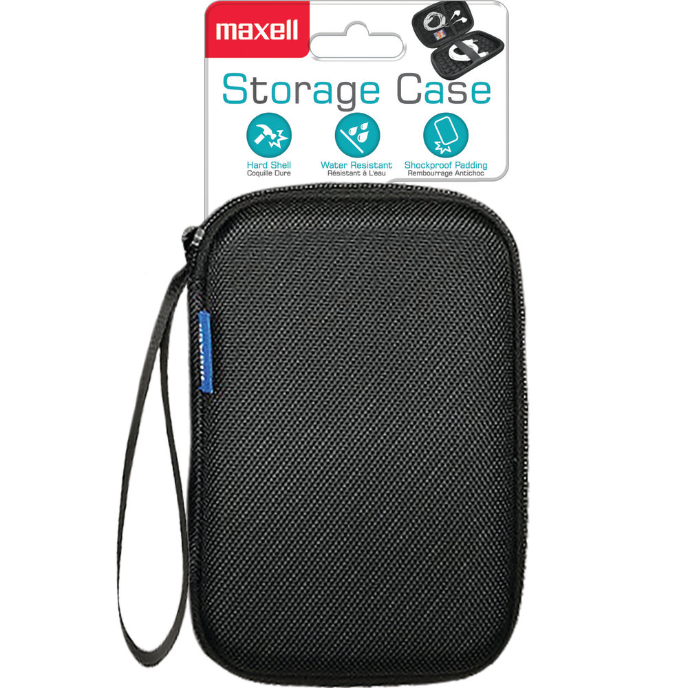 Maxell Shock-Absorbent Mobile Storage Case, Black, 195515 (Min Order Qty 8) MPN:199341