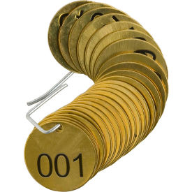 Brady® 23200 Stamped Valve Tag 25/Pkg Brass 1-1/2