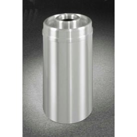 Glaro 33 Gallon Ash/Trash Receptacle w/Donut Top Satin Aluminum - D2035SA D2035SA