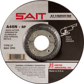 United Abrasives - Sait 20072 Depressed Center Wheel T27 A46N 5