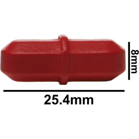 Bel-Art Spinbar Teflon Octagon Magnetic Stirring Bar 25.4 x 8mm Red 371090010