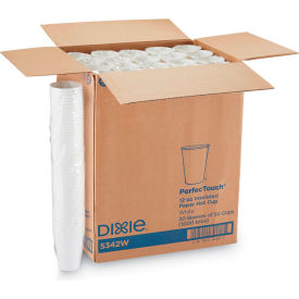 Dixie® PerfecTouch® Hot/Cold Cups 12 oz. Capacity White 50/Bag 20 Bags/Carton 5342W