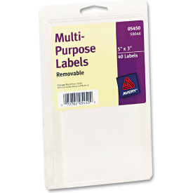 Avery® Print or Write Removable Multi-Use Labels 3 x 5 White 40/Pack 05450