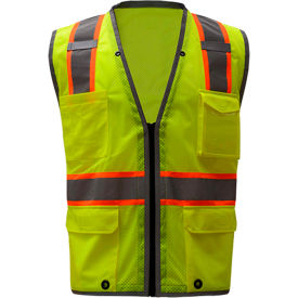 GSS Safety 1701 Class 2 Heavy Duty Safety Vest Lime XL 1701-XL