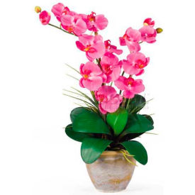 Nearly Natural Double Phalaenopsis Silk Orchid Flower Arrangement Dark Pink 1026-DP