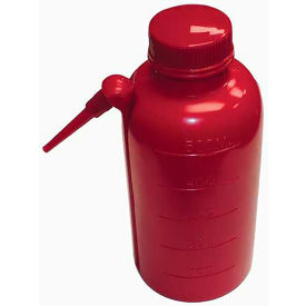 United Scientific™ Wash Bottle Unitary LDPE 500ml Capacity Red Pack of 4 36606-R