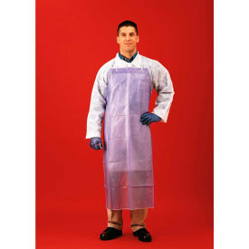 6 Mil PVC Apron W/ Raw Edge Blue 35