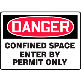 Accuform MCSP133VA Danger Sign Confined Space Enter By Permit Only 10