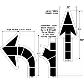 Newstripe Large Federal Arrow Set 1/8