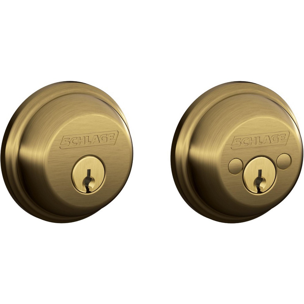 Deadbolts, Deadbolt Type: Deadbolt , Lock Type: Double Cylinder , Key Type: Schlage C , Mount Type: Through Hole , Material: Metal  MPN:B62 609 KD