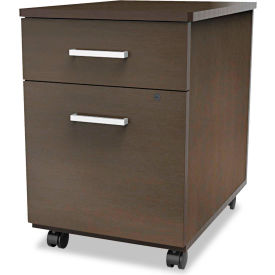 Linea Italia® Mobile Pedestal File - Box/File Drawer - Mocha - Trento Series TR752MOC