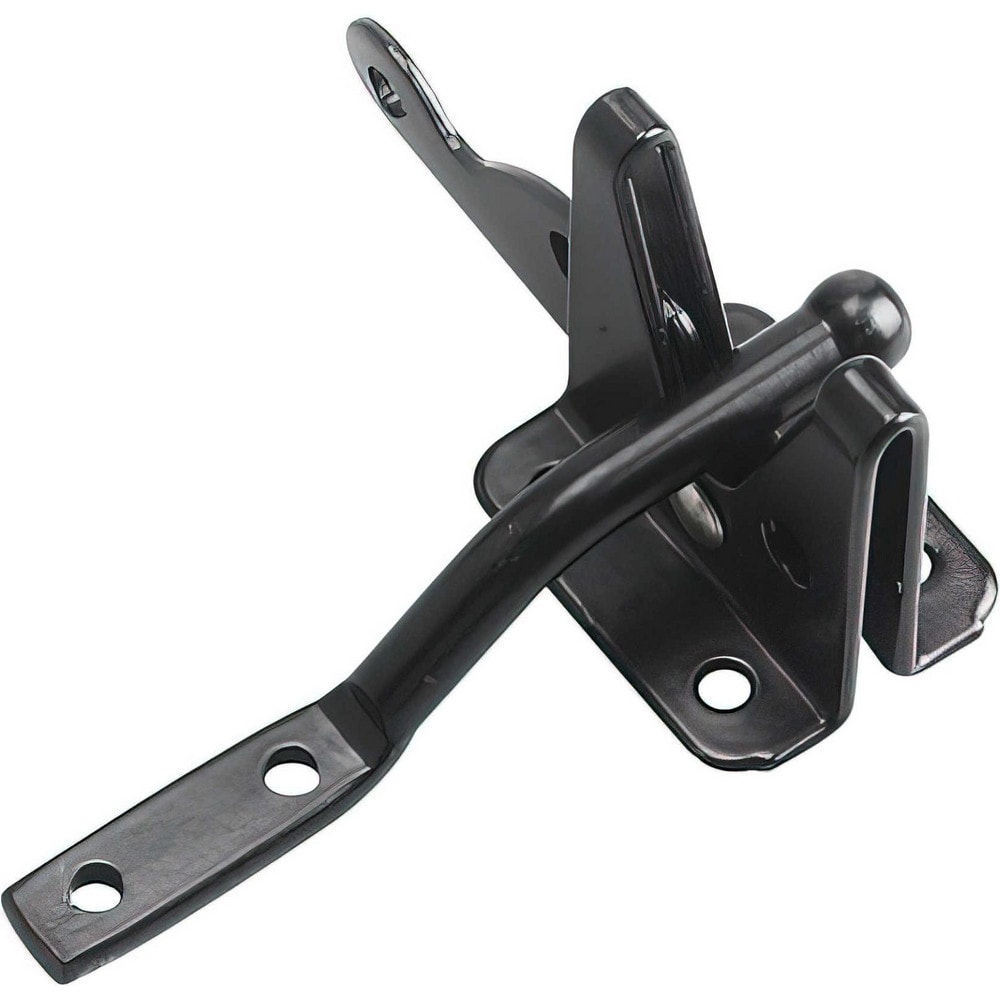 Gate Latches, Mount Type: Screw , Finish/Coating: Black , Overall Length: 4.84 , Projection: 2.24in , Bolt Length: 4.840  MPN:301FBV