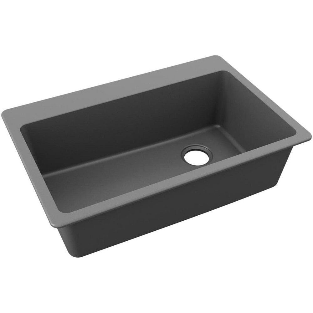 Sinks, Type: Drop-In , Mounting Location: Countertop , Number Of Bowls: 1 , Material: Quartz , Faucet Included: No  MPN:ELG13322GT0