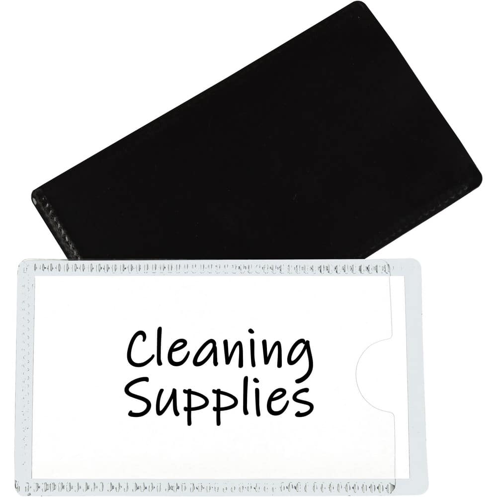 Label Holders, Label Holder Style: Slide-in , Length (Inch): 4.25in , Material: PVC , Maximum Label Height: 2.5in  MPN:87707