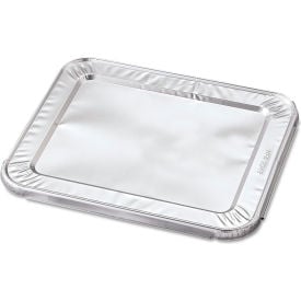 HFA® Steam Pan Foil Lid Fits Half-Size Pan 30 Gauge Silver 100/Case 204930