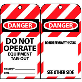 Lockout Tags - Do Not Operate Equipment Tag-Out LOTAG13