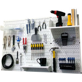 Wall Control Pegboard Standard Tool Storage Kit White 48