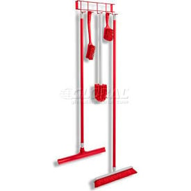 Horizon Manufacturing Utility/Sanitation Hook Rack Red 17-1/4