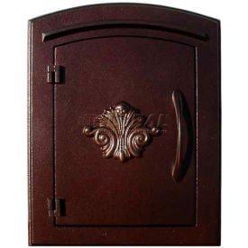 Manchester Locking Security Option with Decorative Scroll Door Manchester Faceplate Antique Copper MAN-S-1401-AC