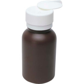 Menda 35602 Round Brown HDPE Liquid Dispenser with Lasting-Touch Pump 8 oz. 35602