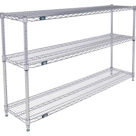 Nexel® 3 Shelf Chrome Wire Shelving Unit Starter 60