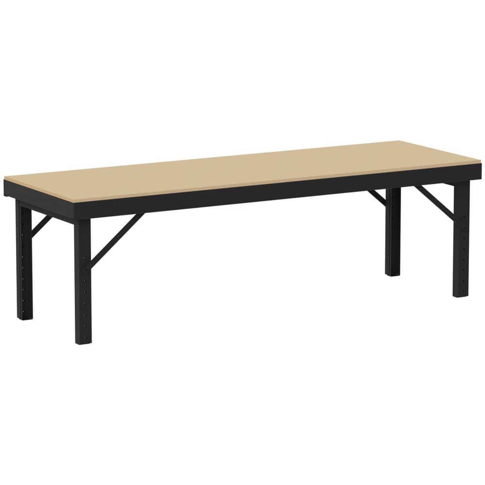 Stationary Work Benches, Tables, Bench Style: Work Table , Edge Type: Square , Leg Style: 4-Leg, Adjustable Height, Folding , Depth (Inch): 34in  MPN:F87870A0