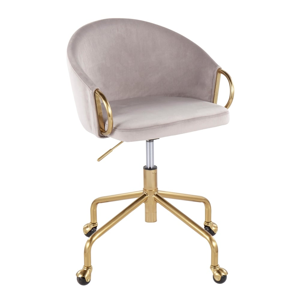 LumiSource Claire Task Chair, Silver/Gold MPN:OC-CLAIRE AUVSV