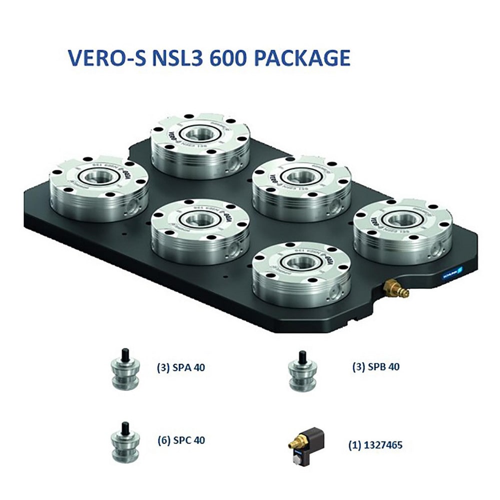 CNC Quick-Change Clamping Modules, Actuation Type: Pneumatic , Number of Module Centers: 6 , Indexing: No , Unlocking Pressure (lbf/sq in): 87.02  MPN:1572469