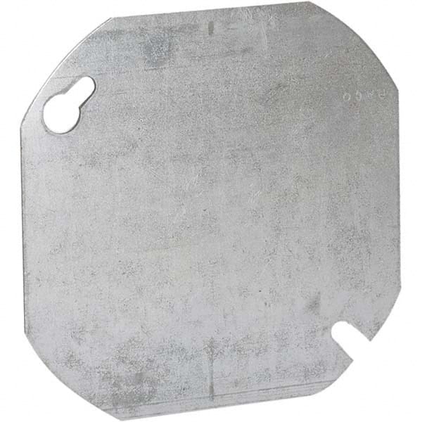 Flat Electrical Box Cover: Steel MPN:722