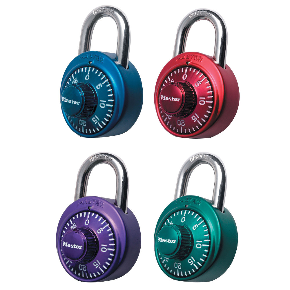 Master Lock Extreme Color Combination Lock, Assorted Colors (No Color Choice) (Min Order Qty 10) MPN:1530DCM