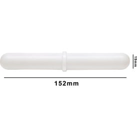 Bel-Art Spinbar Giant Polygon Teflon Magnetic Stirring Bar 152 x 19mm White with Pivot Ring 371220006