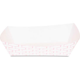 Boardwalk® Paper Food Baskets 5 Lb. Capacity Red/White BWK 30LAG500