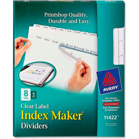 Avery Index Maker Copier Clear Label Divider Blank 8.5