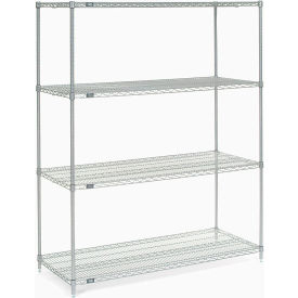 Nexel® 4 Shelf Stainless Steel Wire Shelving Unit Starter 60