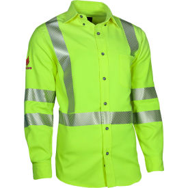 DRIFIRE® FR Hi-Vis Work Shirt Type R Class 3 L-T Fluorescent Yellow SHRTV3C3LGTL SHRTV3C3LGTL