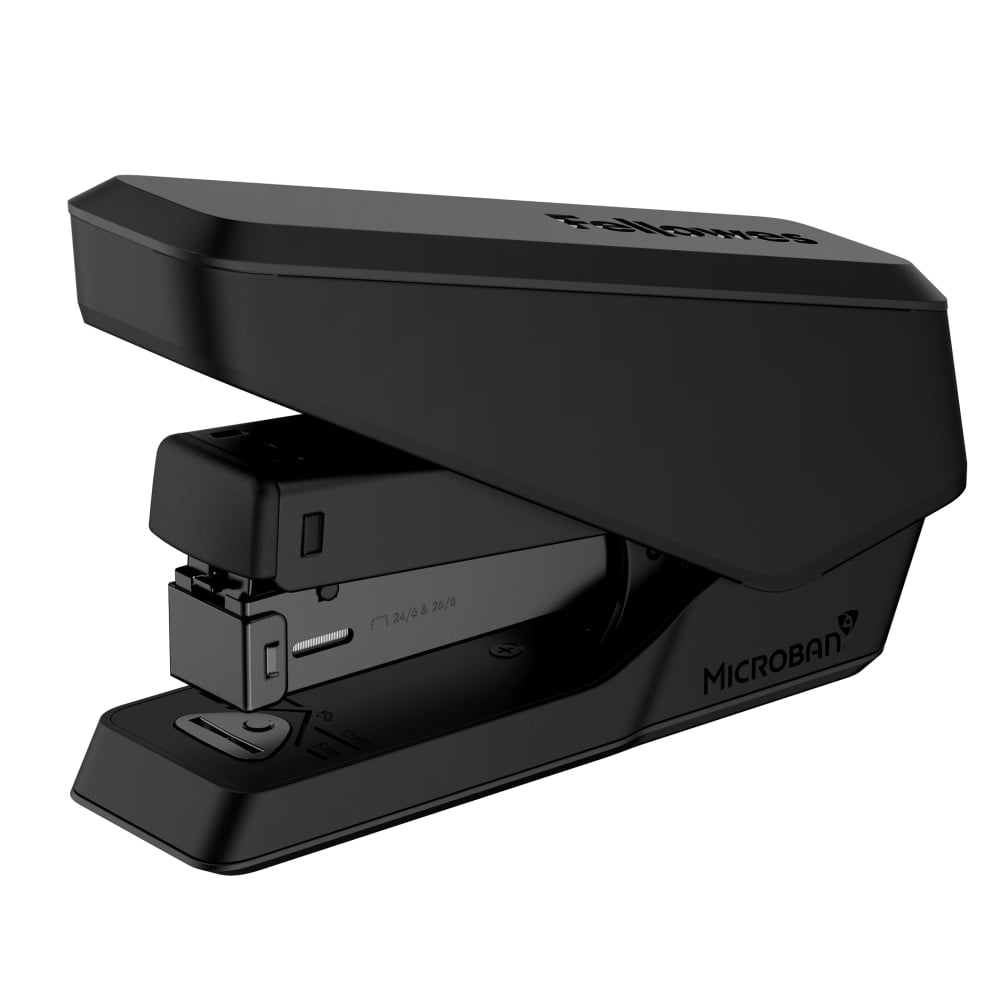 Fellowes LX840  Half Strip EasyPress Desktop Stapler with Anti-microbial Technology, 25-sheet Capacity, Black (Min Order Qty 4) MPN:5010601