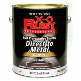 X-O Rust Oil Base DTM Enamel Gloss Finish Seal Brown Gallon - 802629 802629